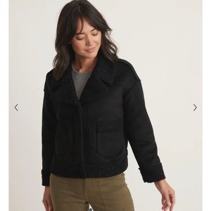 Marine Layer - Quebec Sherpa Jacket, black, size small